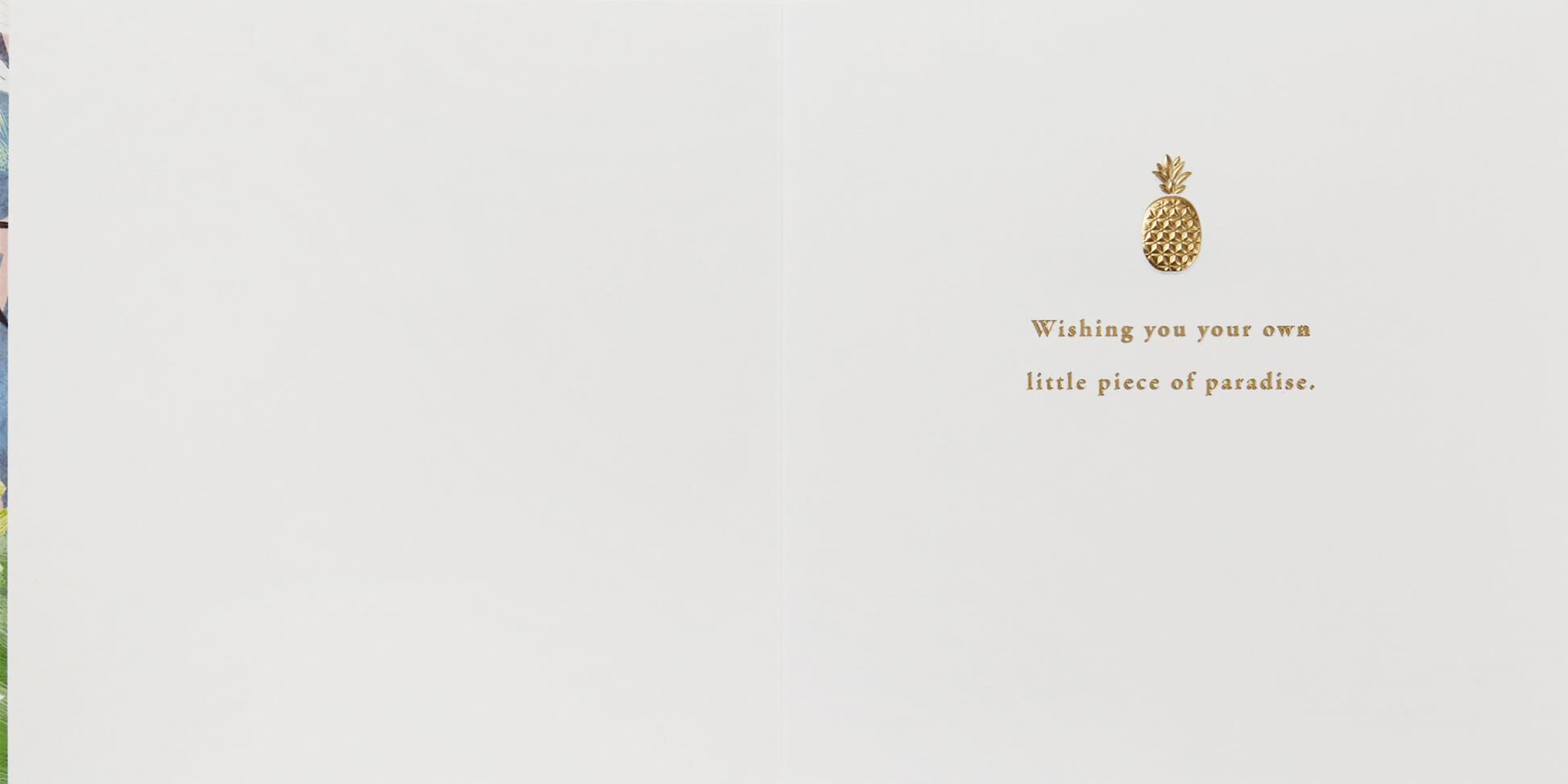 Piece of Paradise New Home Congratulations Card