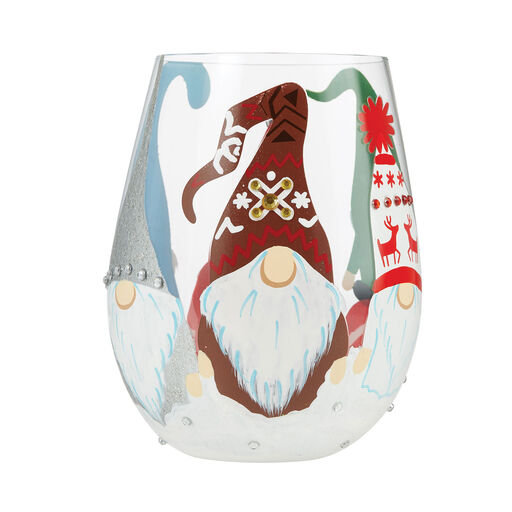 Lolita Up To Gnome Good Handpainted Stemless Wine Glass, 20 oz., 
