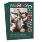 Large Colored Letters Personalized Christmas Photo Card front fanned image number 1