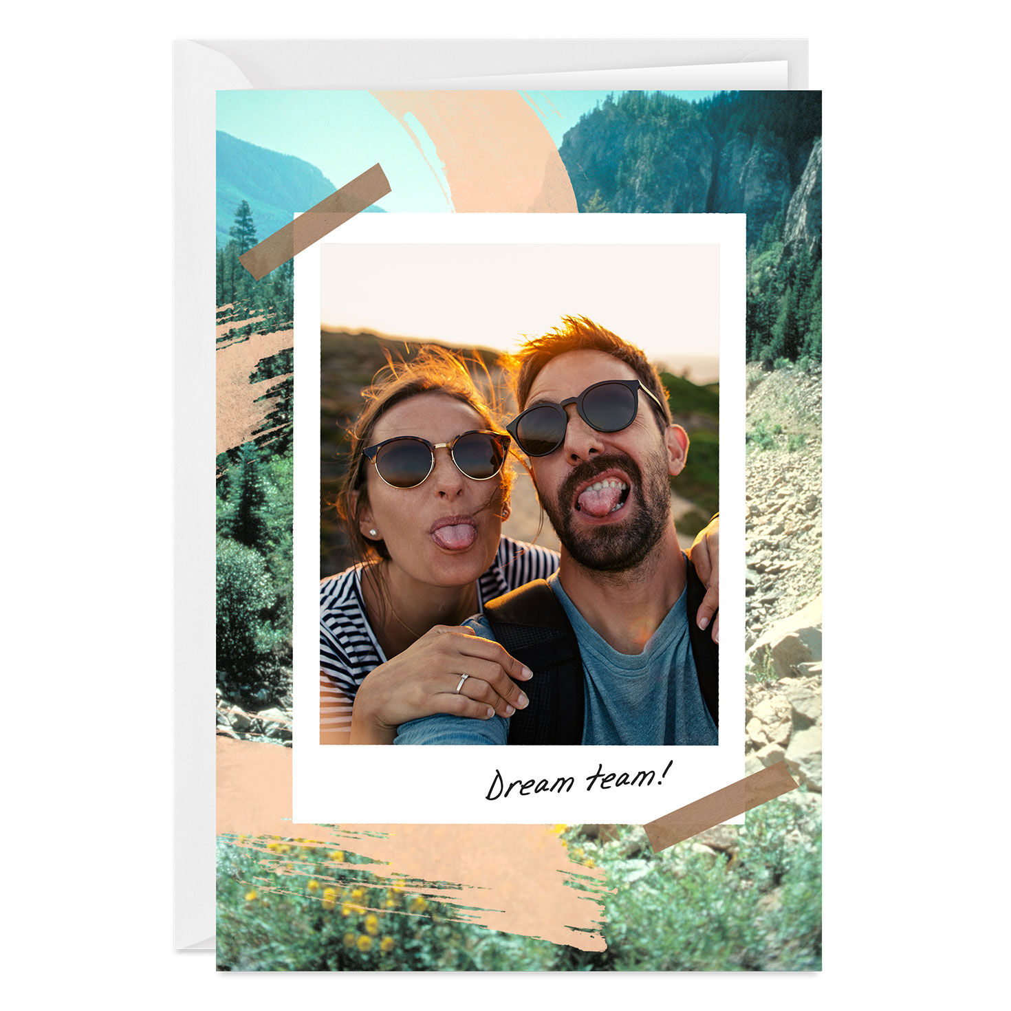 Mountain Scene Instant-Photo Frame Blank Custom Card