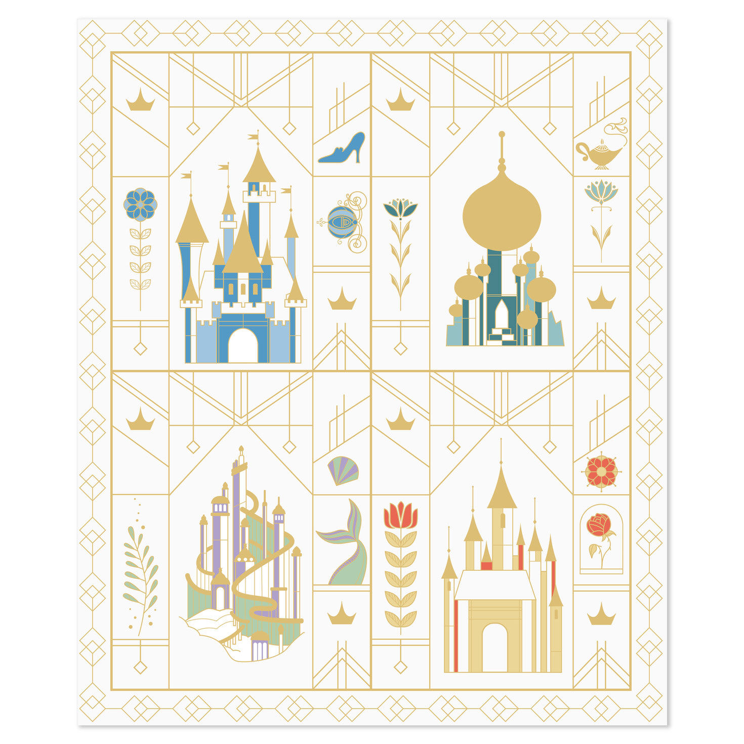 Disney Princess Castles Throw Blanket, 50x60 for only USD 39.99 | Hallmark