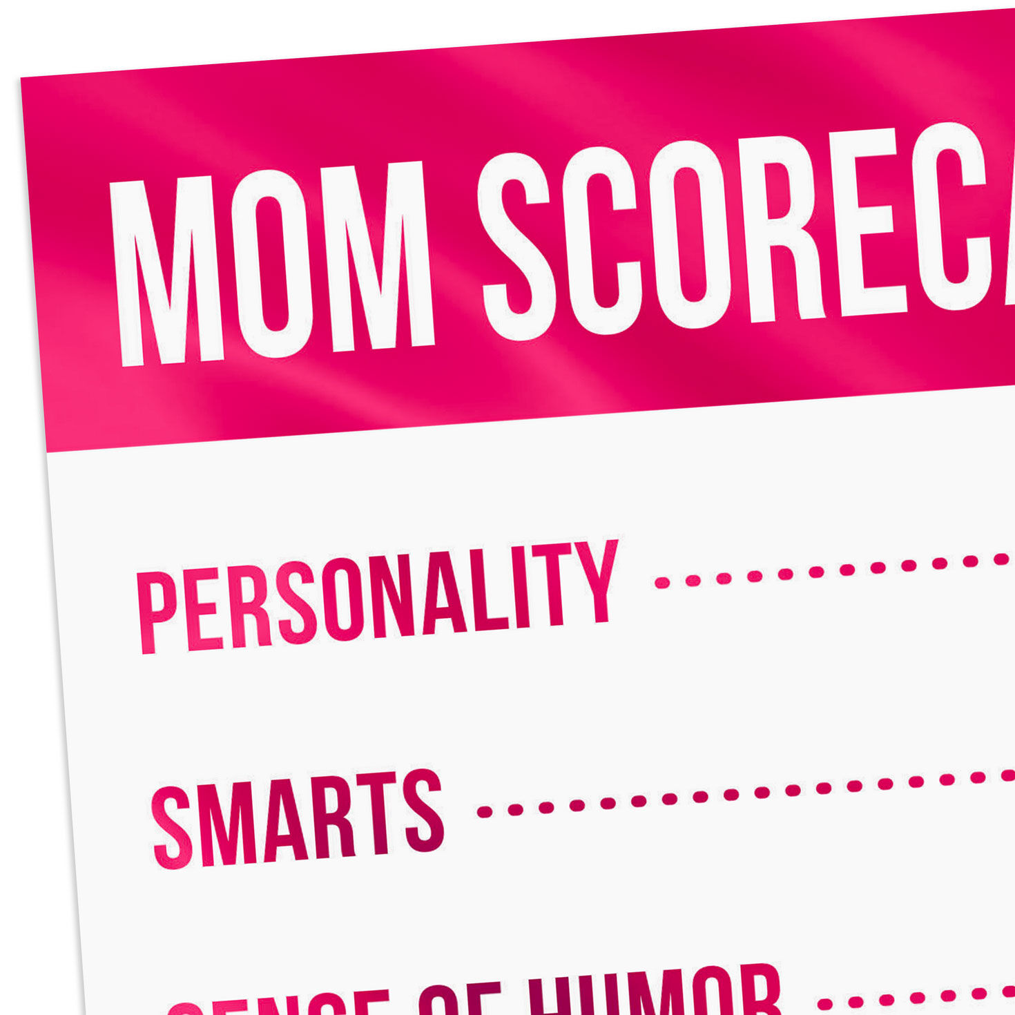 Mom Scorecard Funny Birthday Card for Her Card Front Detail image number 4
