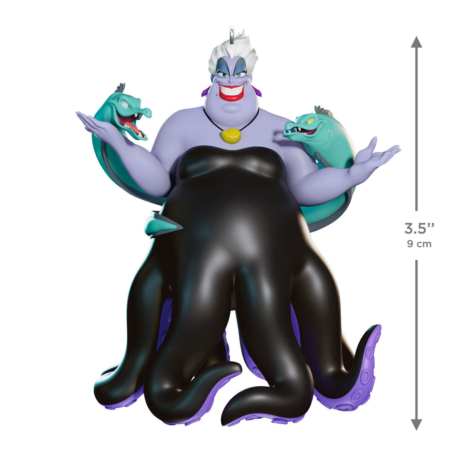 Little Mermaid Ursula With Eels Keepsake Ornament measurement image number 3