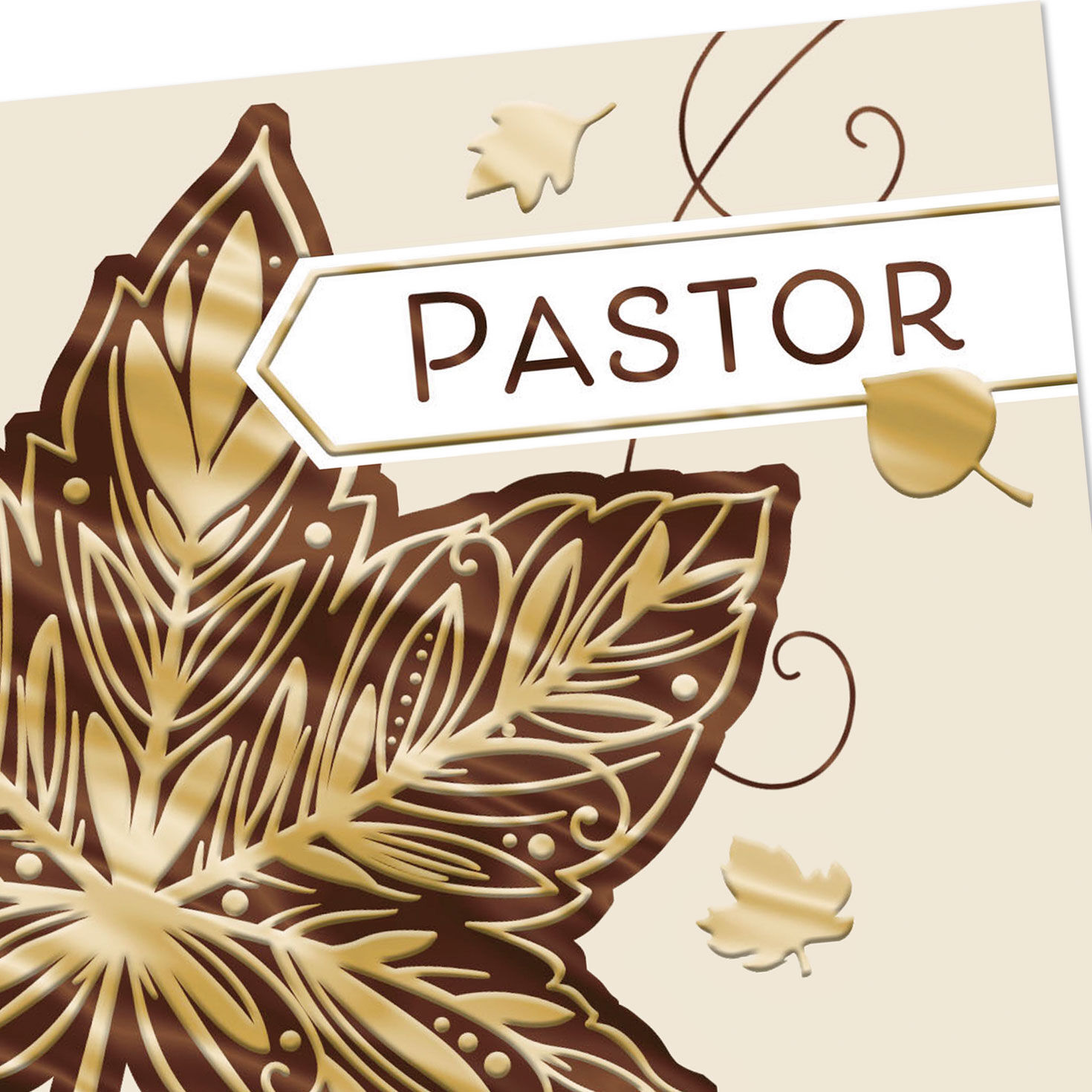 Maple Leaf Clergy Appreciation Card for Pastor Card Front Detail image number 5