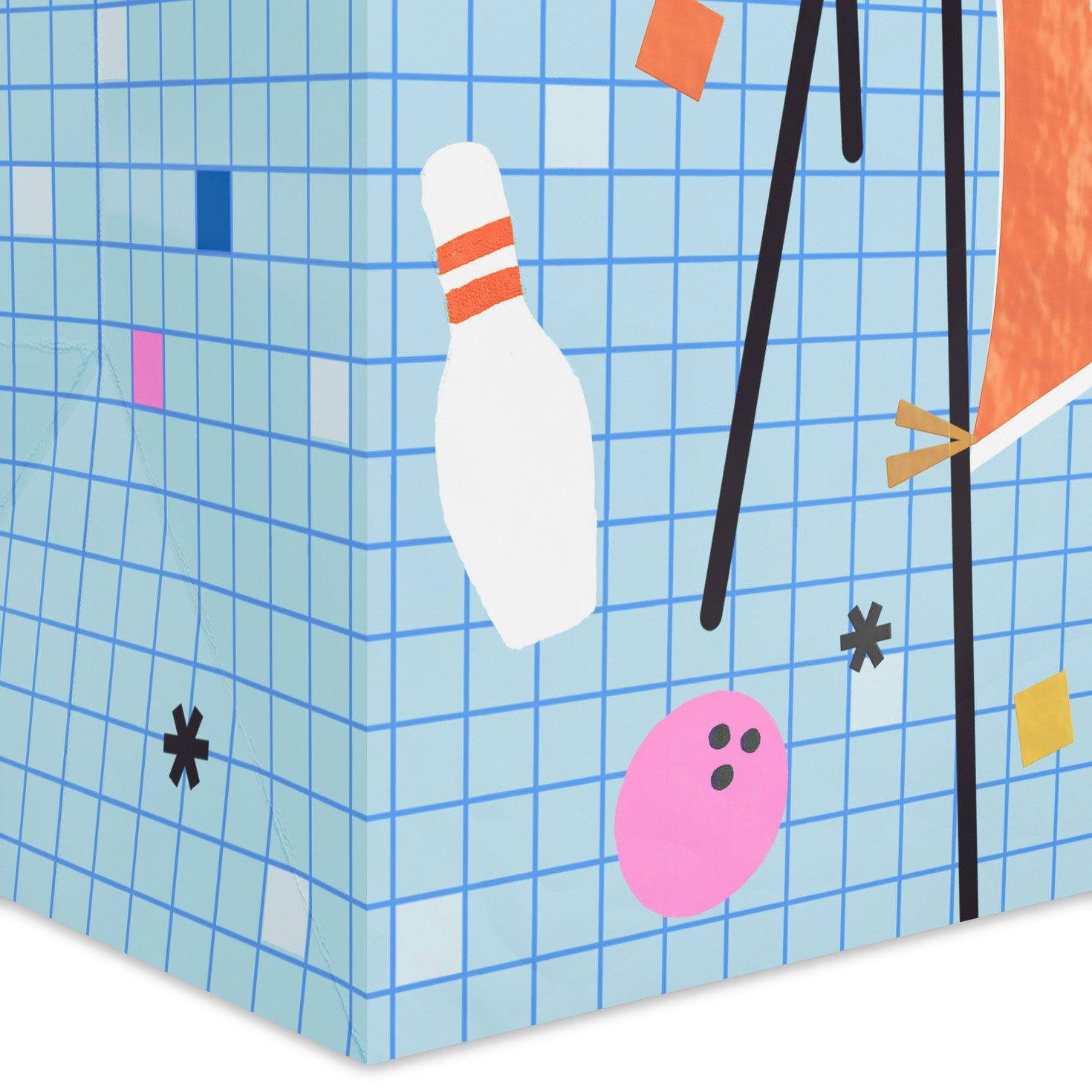 Sporty Flags on Blue Jumbo Gift Bag Base/Side Detail image number 5