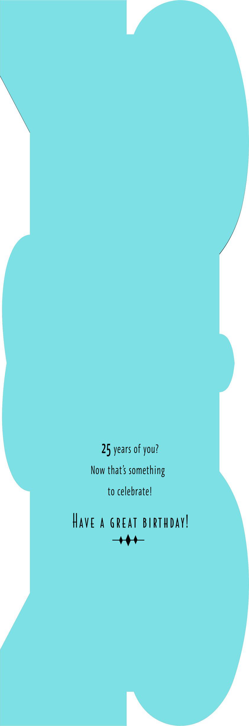 Art Deco 25th Birthday Card
