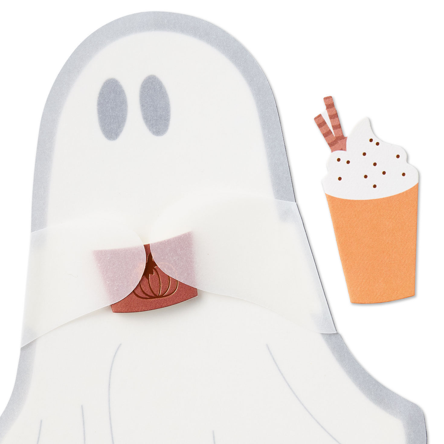 Ghost Latte Halloween Pop-Up Card Card Front Detail image number 4