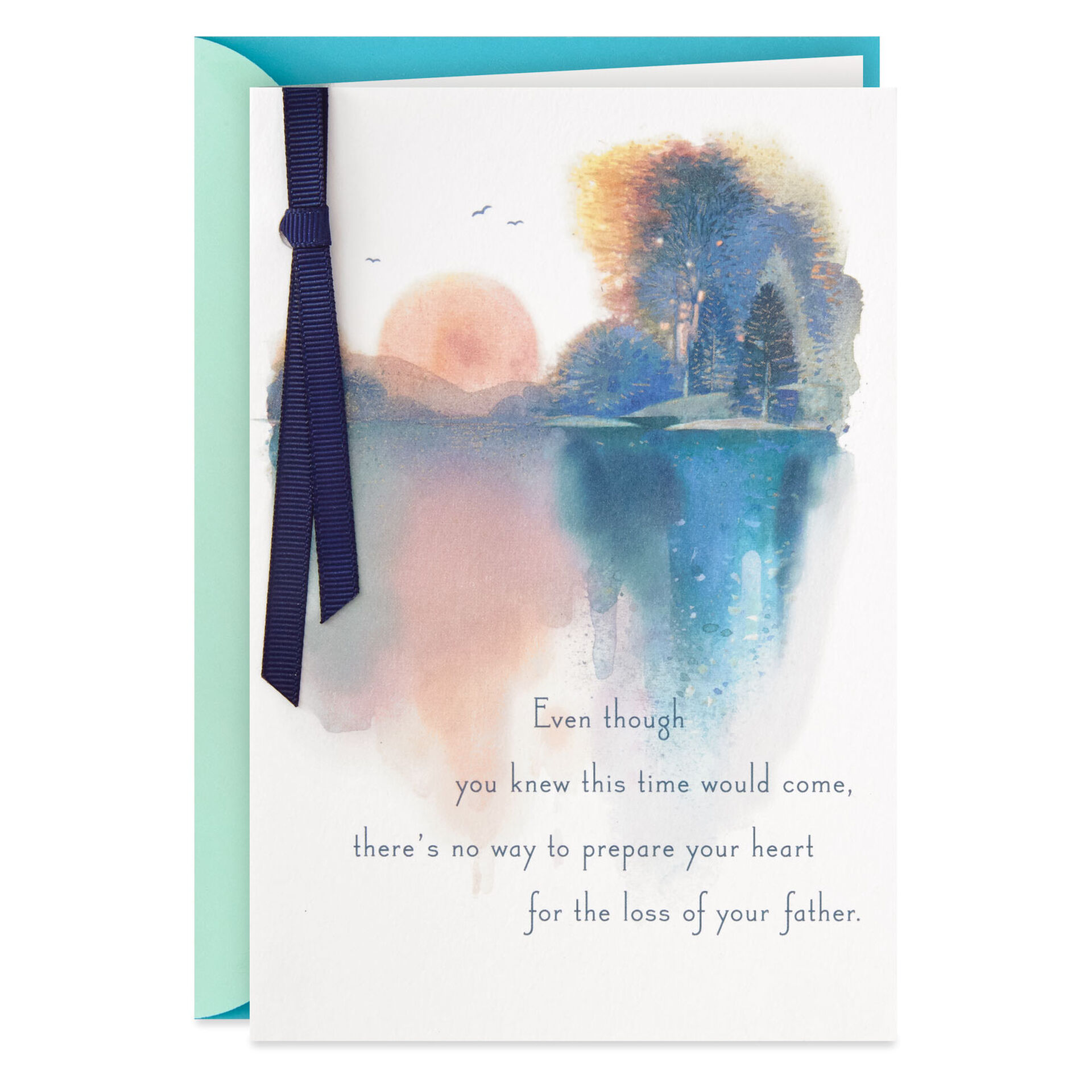 Watercolor Landscape Sympathy Card for Loss of Father - Greeting Cards