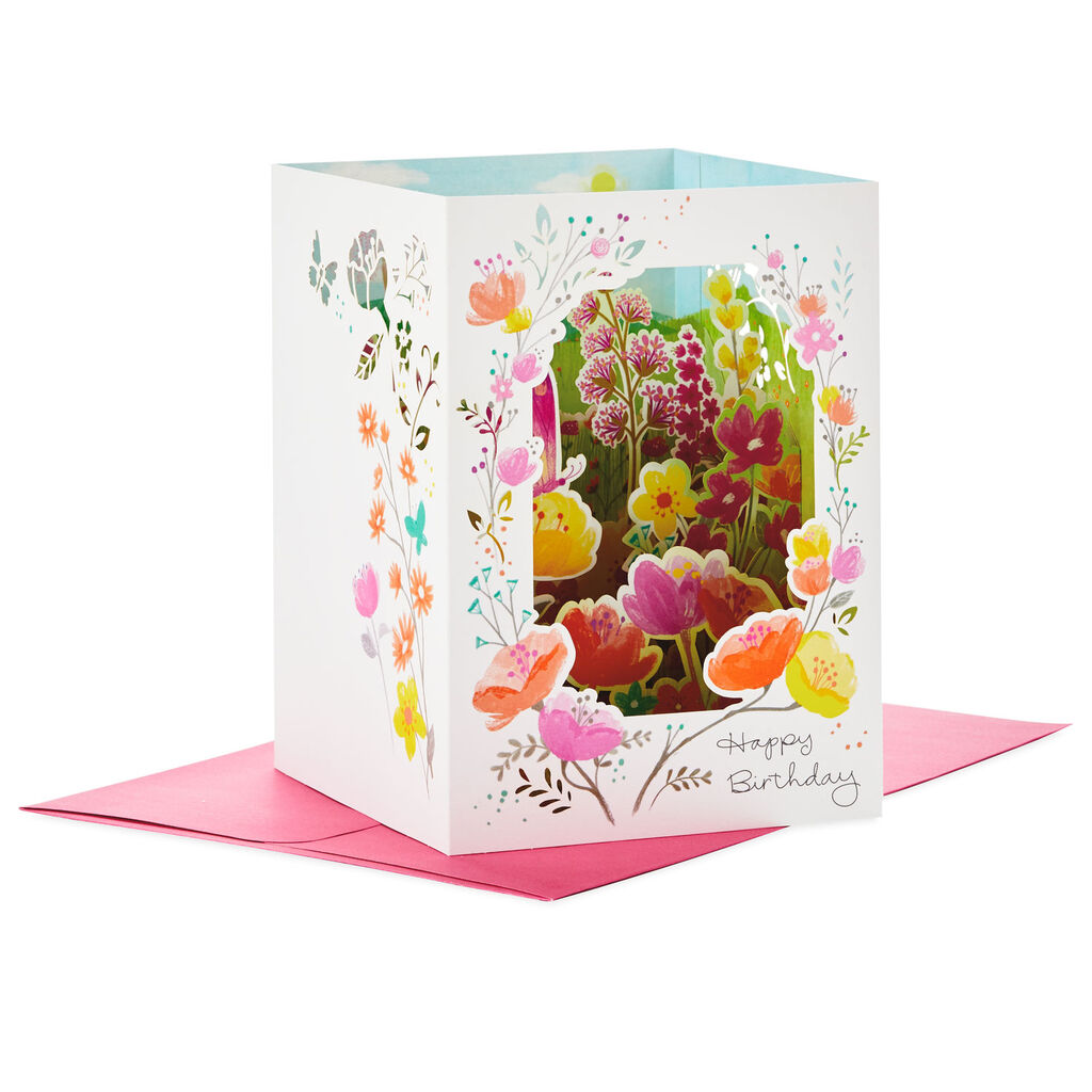 Beautiful Day Pop Up Shadow Box Birthday Card Greeting Cards