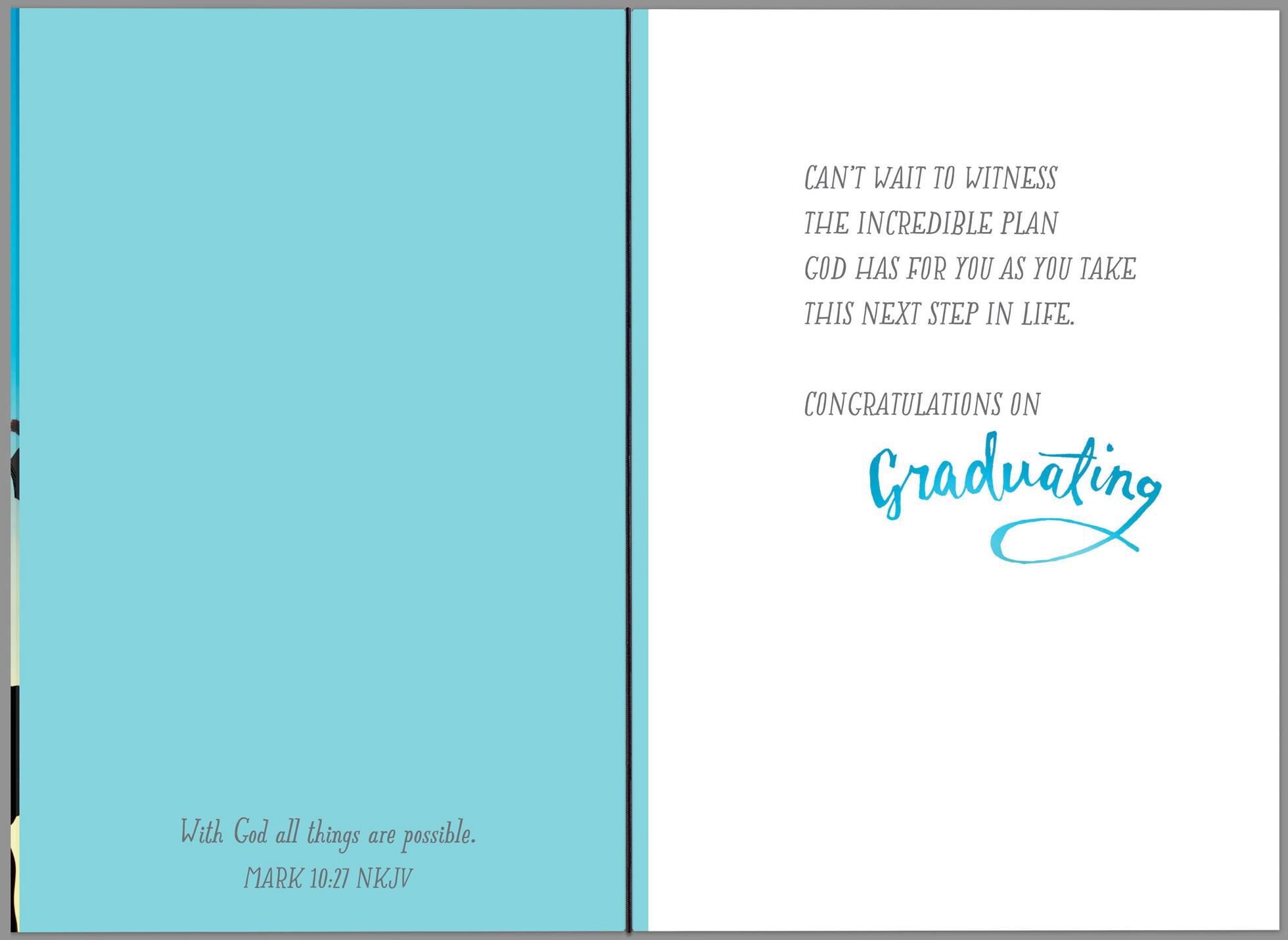 All Things Are Possible Religious Graduation Card For High
