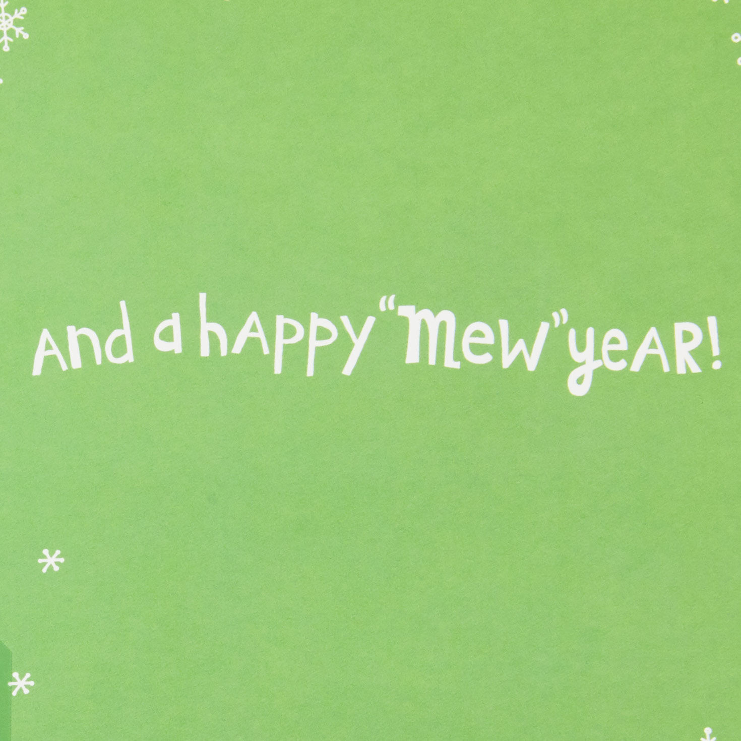 Cat in Green Wreath Musical Christmas Card sentiment image number 2