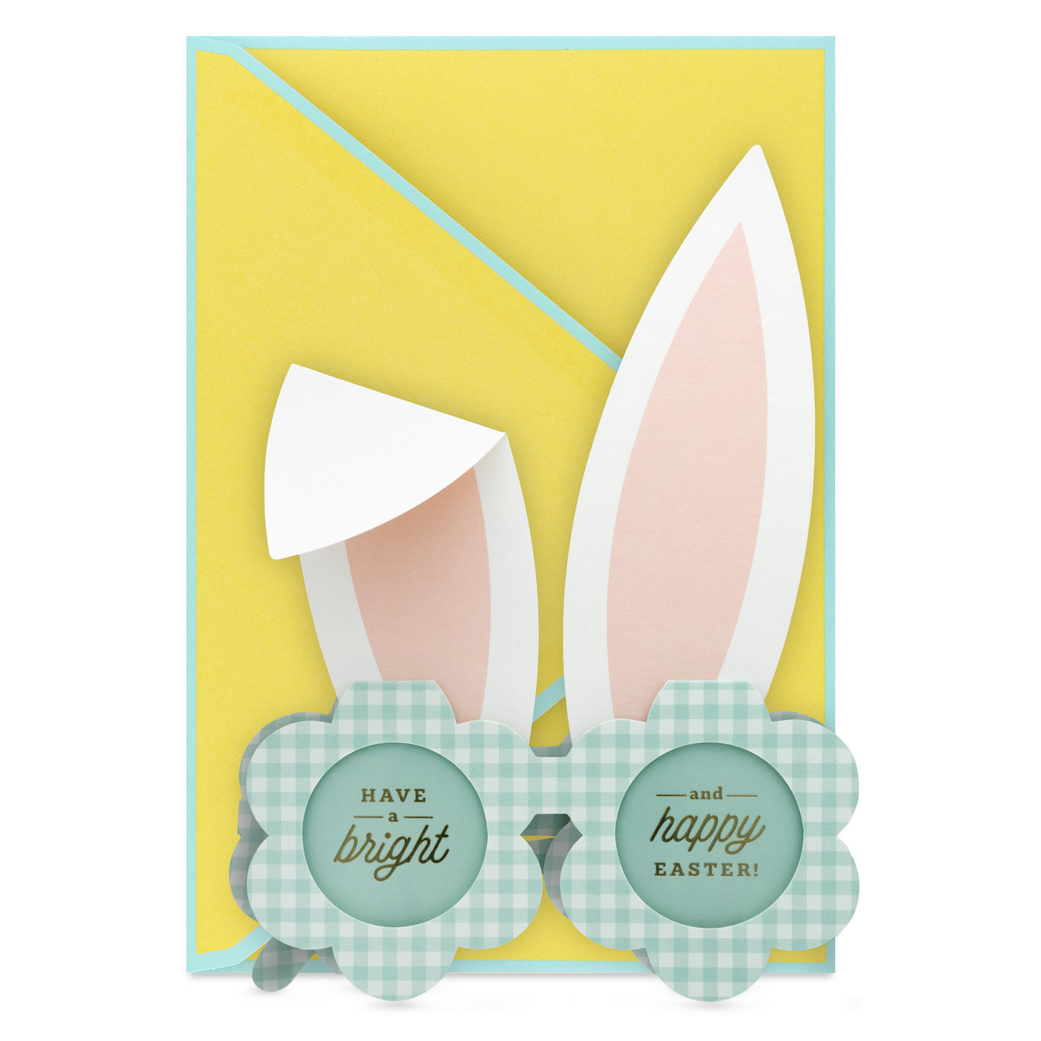 Flower Sunglasses With Bunny Ears Paper Craft Easter Card