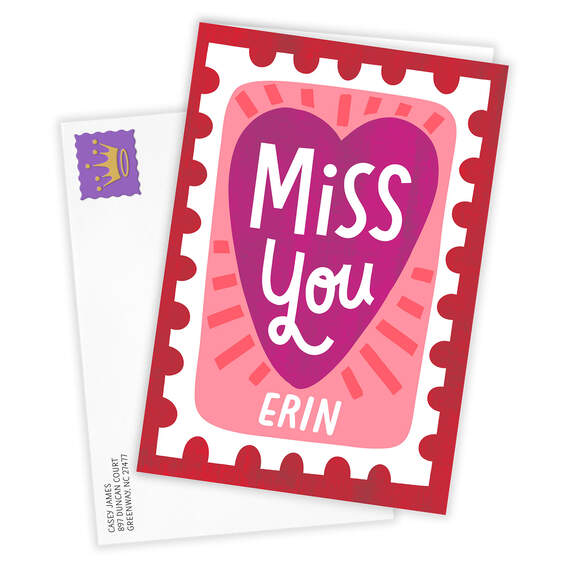 My Heart's With You Folded Miss You Photo Card, , large image number 2