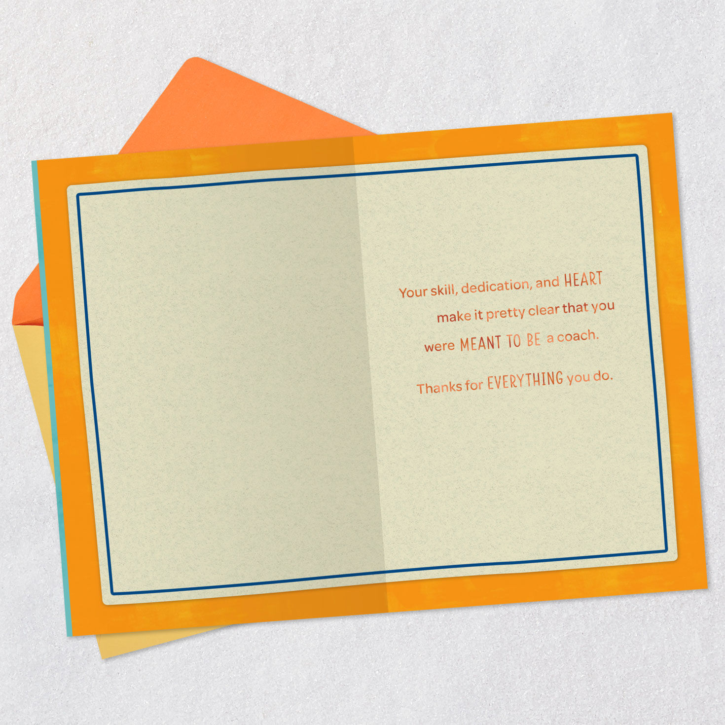 Pennants Thank You Card for Coach Open card with envelope image number 3