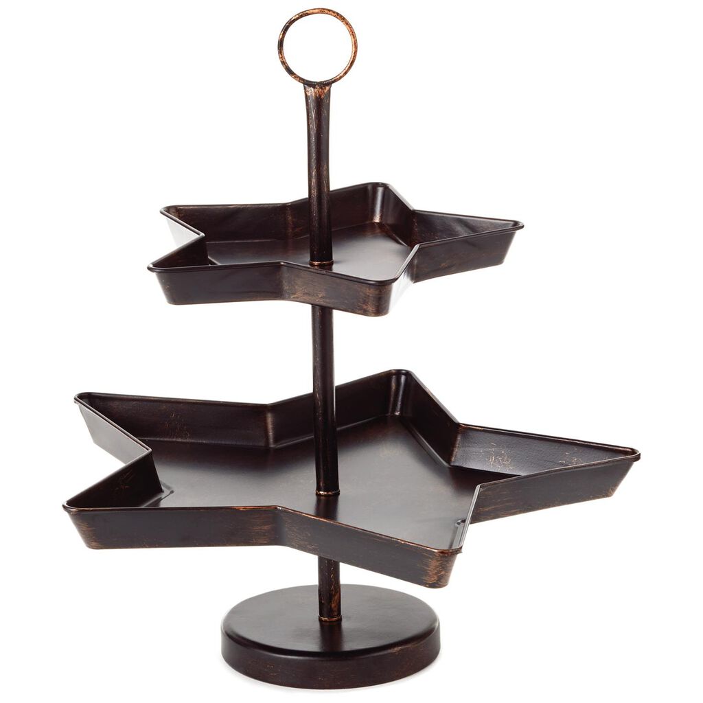 metal star two tiered serving stand kitchen accessories hallmark