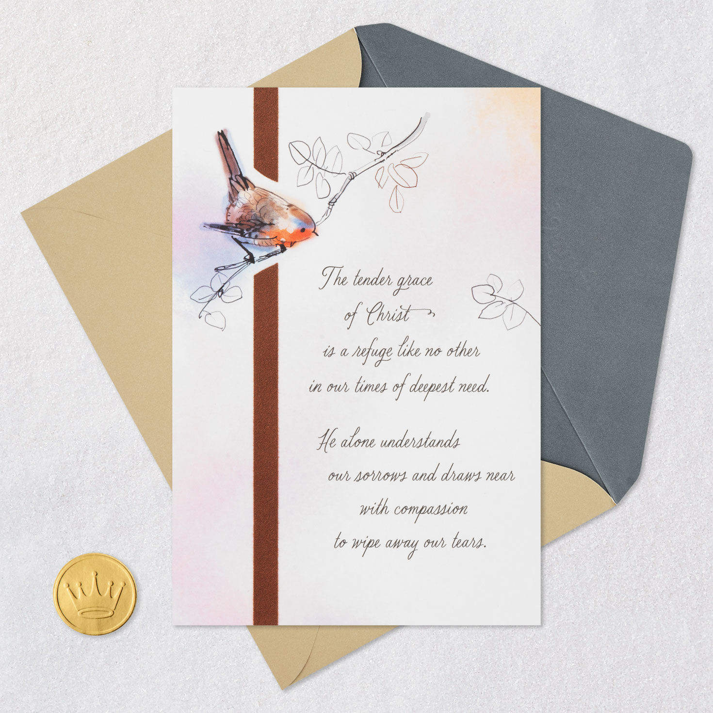 The Tender Grace of Christ Religious Sympathy Card, , large image number 6