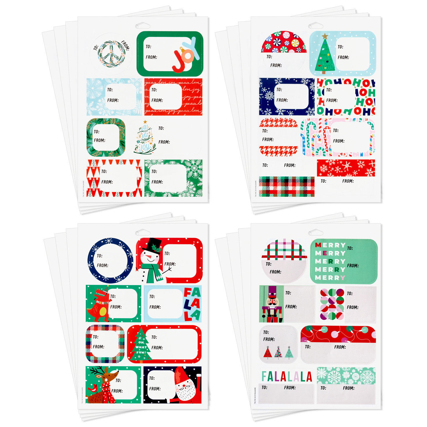 All the Joy Christmas Gift Tag Stickers, 12 sheets
