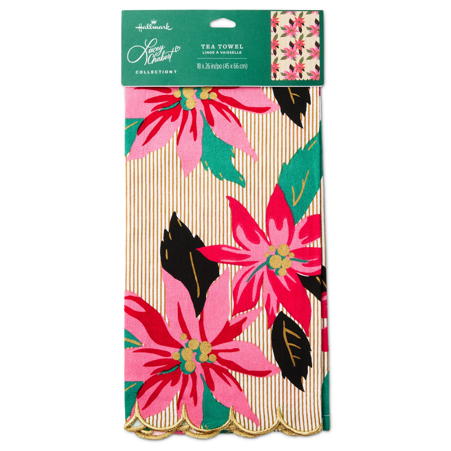 Lacey Chabert Collection Vibrant Poinsettias Tea Towel, 18x26 for only USD 19.99 | Hallmark