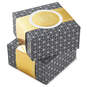 4" Gray Geometric 2-Pack Gift Boxes With Gold Bands, , large image number 1