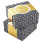 4" Gray Geometric 2-Pack Gift Boxes With Gold Bands, , large image number 1