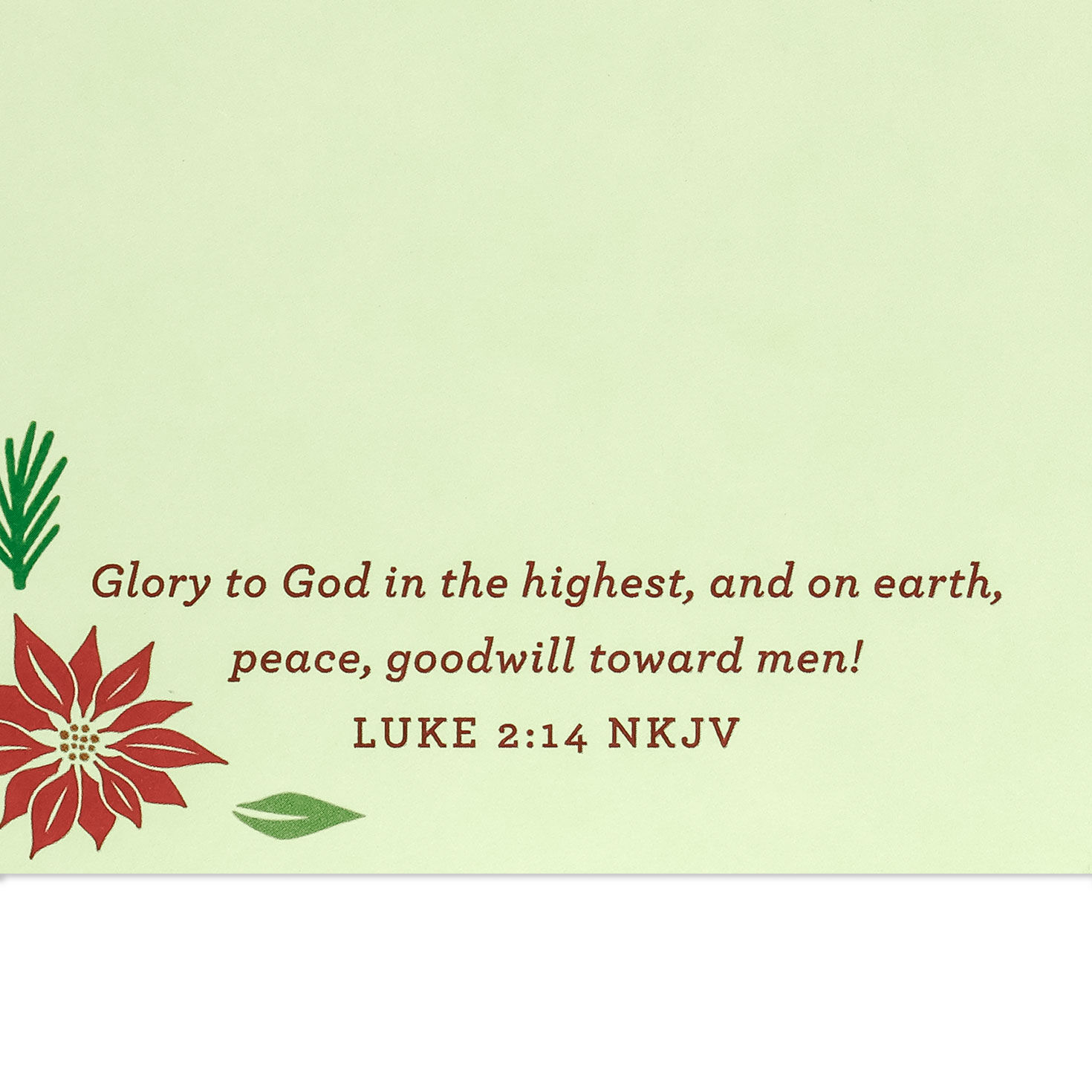Poinsettia Joy to the World Christmas Card scripture image number 3
