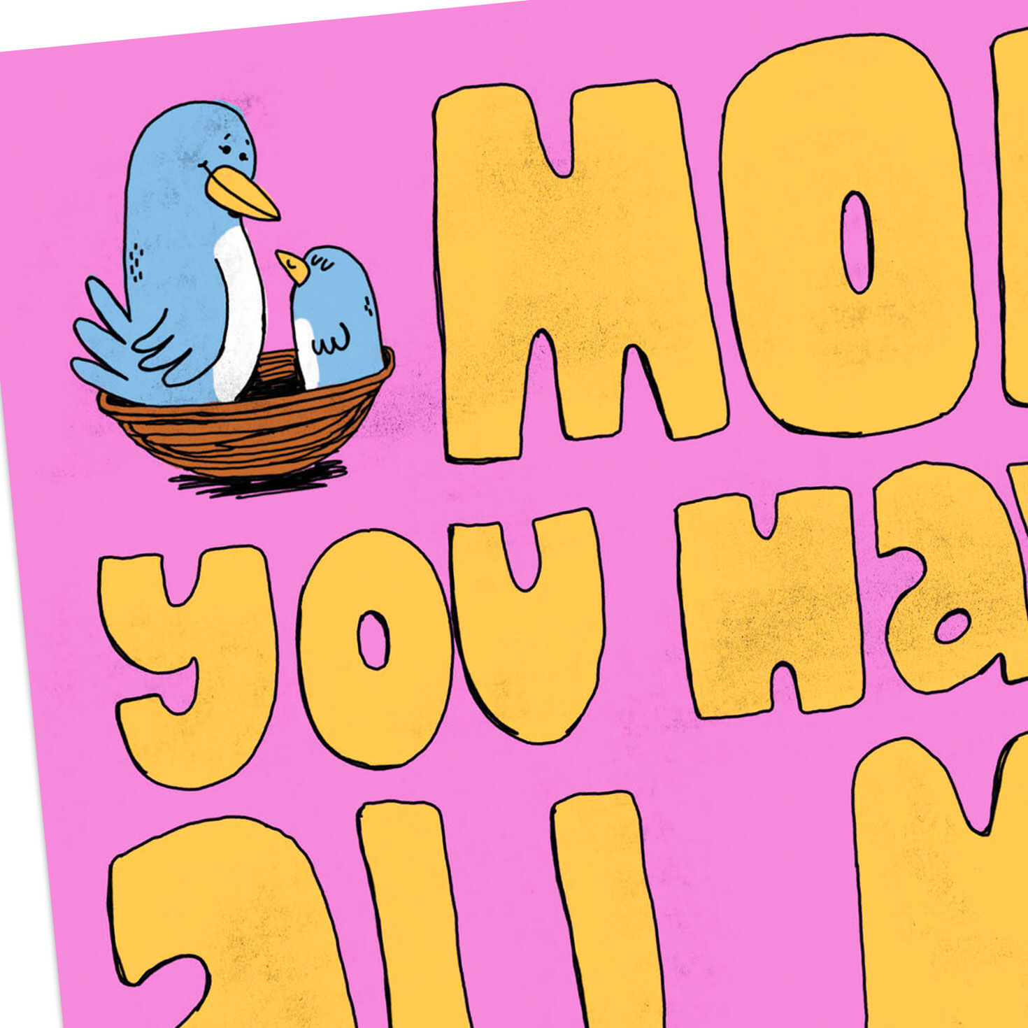 Birds in Nest Funny Card for Mom Card Front Detail image number 4