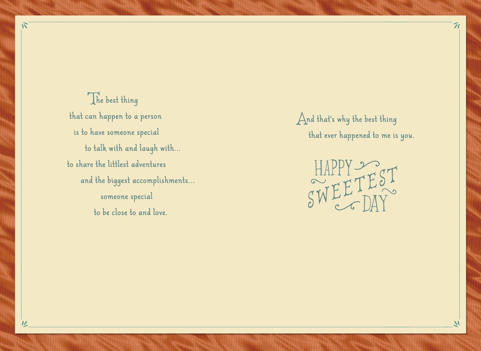 Sharing Life's Adventures With You Romantic Sweetest Day Card