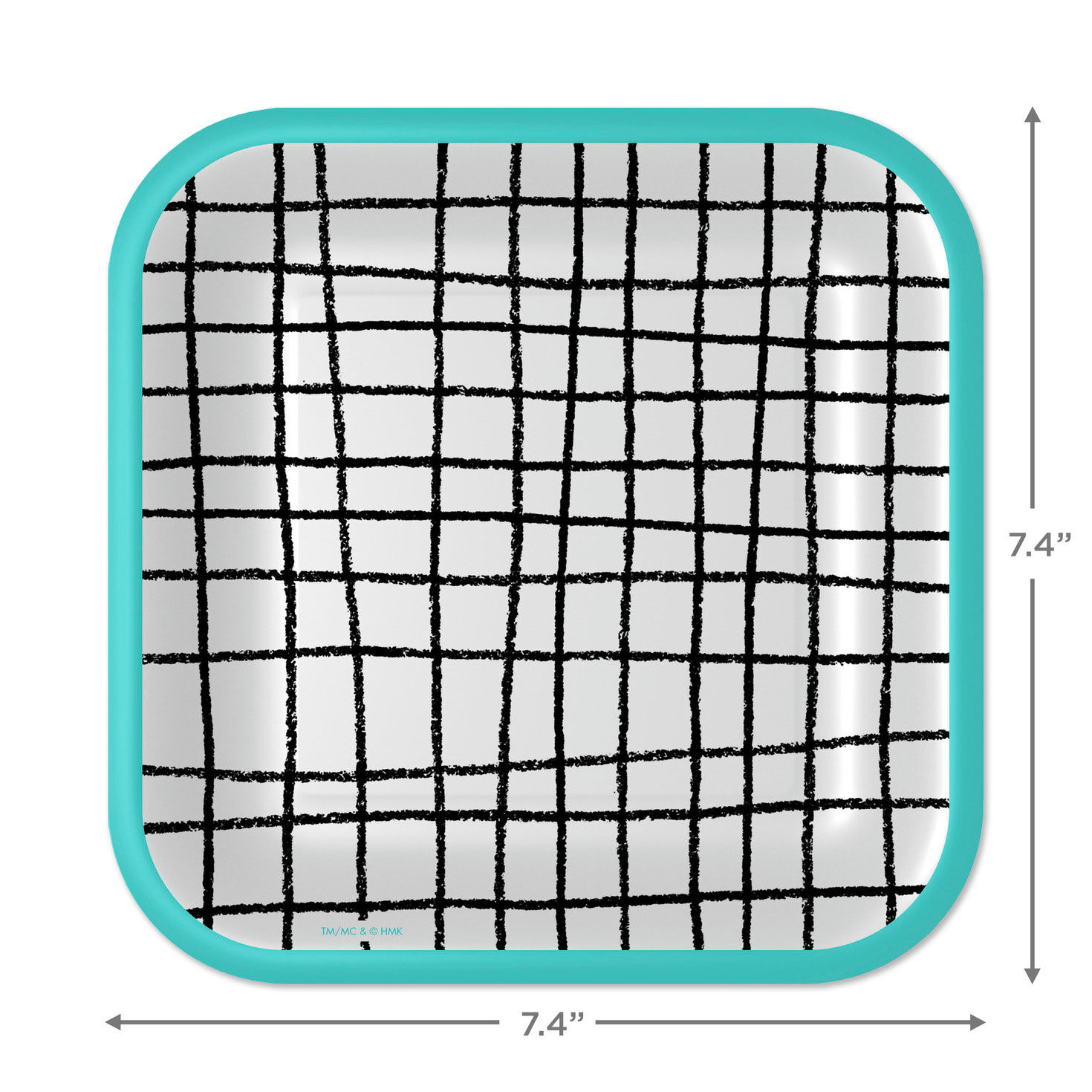 Black and White Grid Square Dessert Plates, Set of 8 for only USD 3.99 | Hallmark