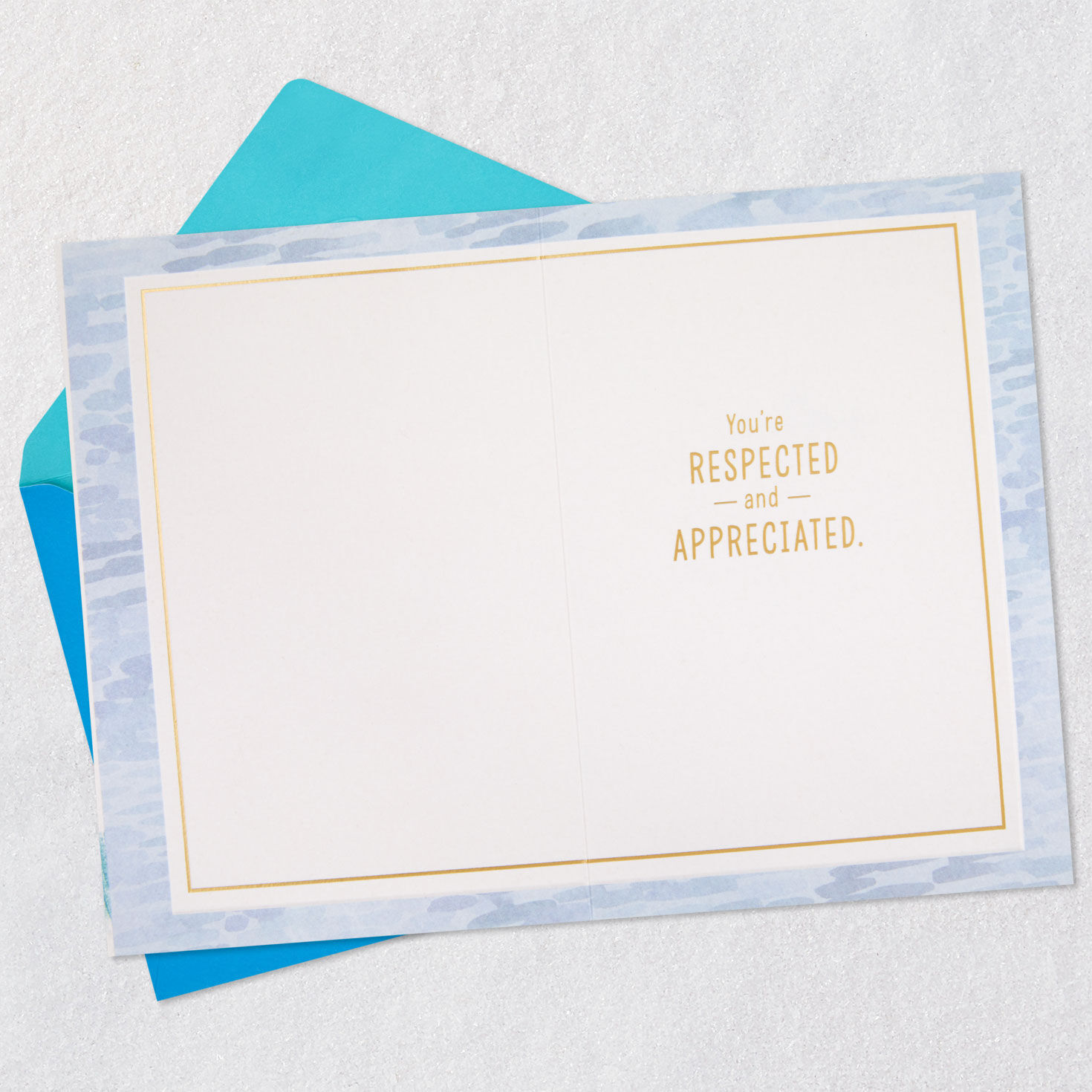 Door With American Flag Thank-You Card Open card with envelope image number 3