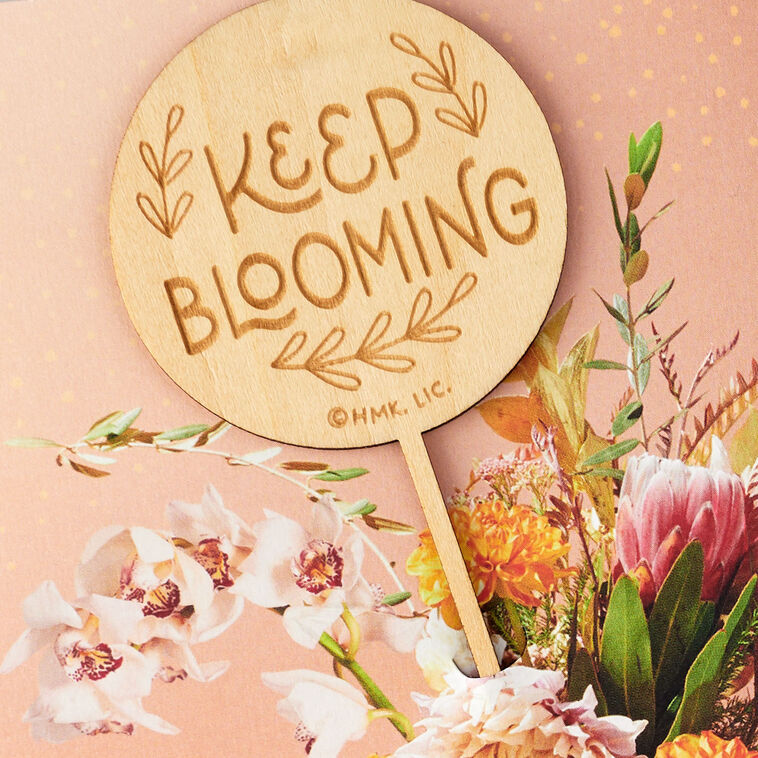 keep-blooming-birthday-card-with-plant-stake-greeting-cards-hallmark for Free Printable Cards For Flower Arrangements Keep Blooming Birthday Card With Plant Stake - Greeting Cards | Hallmark for Free Printable Cards For Flower Arrangements