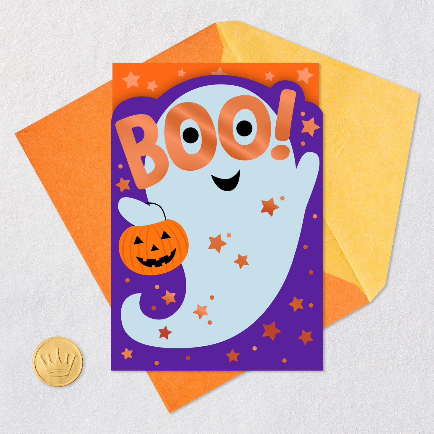 Trick-or-Treating Ghost Halloween Card for Kids for only USD 3.99 | Hallmark