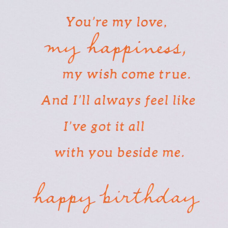 You're My Wish Come True Romantic Birthday Card, , large image number 3
