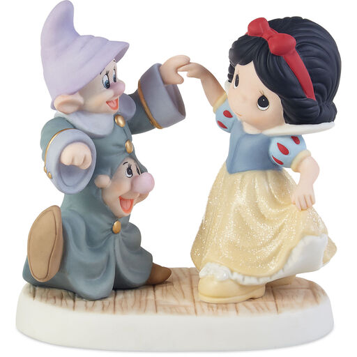 Precious Moments Disney Snow White and Dwarfs Dancing Figurine, 5.5", 