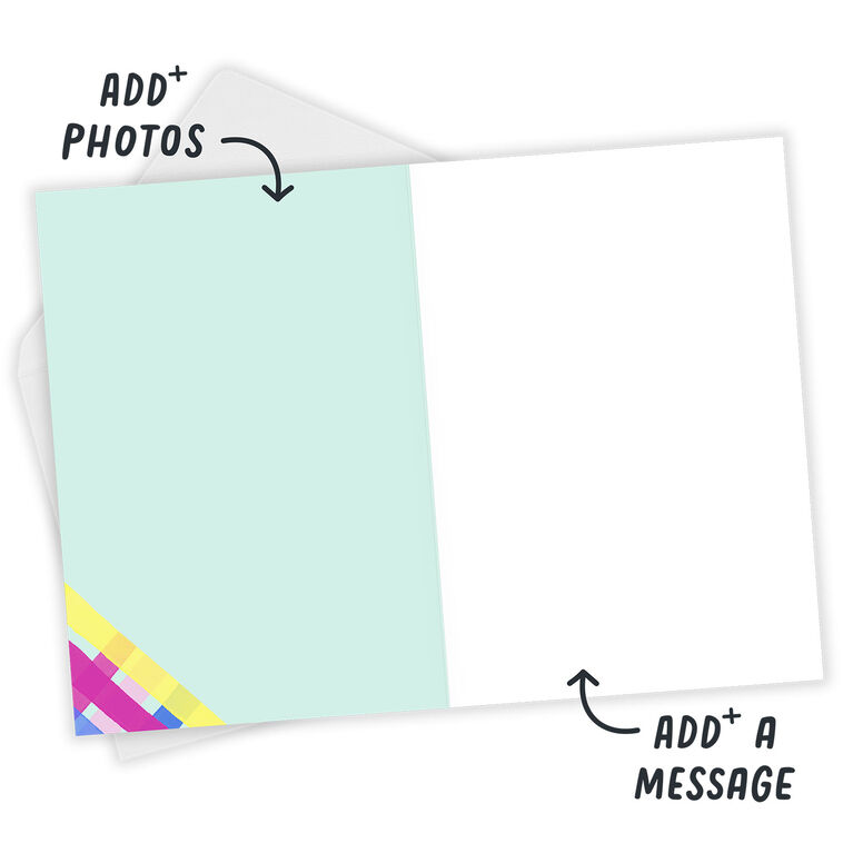 Fun and Bright Pastel Plaid Custom Card, , large image number 4