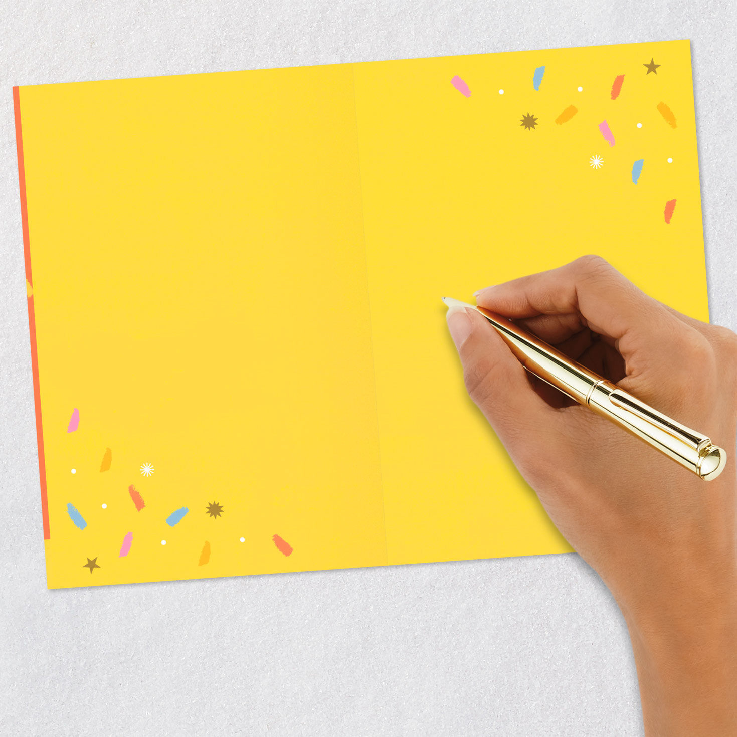 Orange Balloon Bouquet Blank Birthday Card signing card image number 5