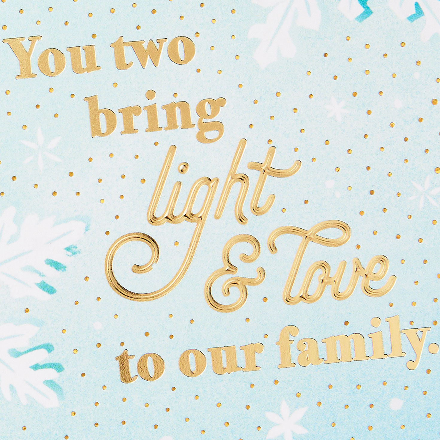 Snowflakes Family Christmas Card for Both Card Front Detail image number 5