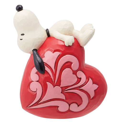 Jim Shore Peanuts Snoopy on Heart Figurine, 5.2", 