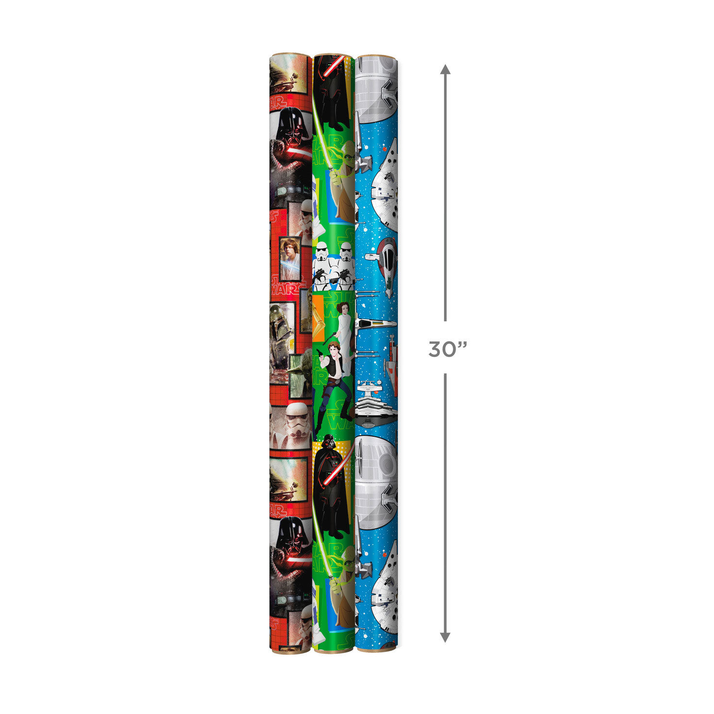 Star Wars 3-Pack Wrapping Paper Rolls measurement image number 7