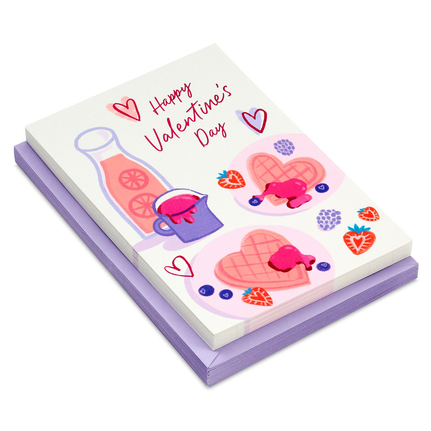 Berry Waffles Valentine's Day Cards, Pack of 16