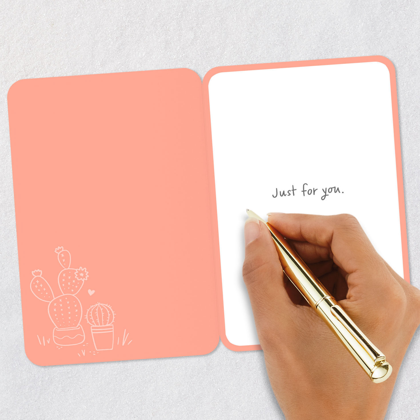 Hedgehog and Cactus Punny Love Card for Kids Signing card image number 6