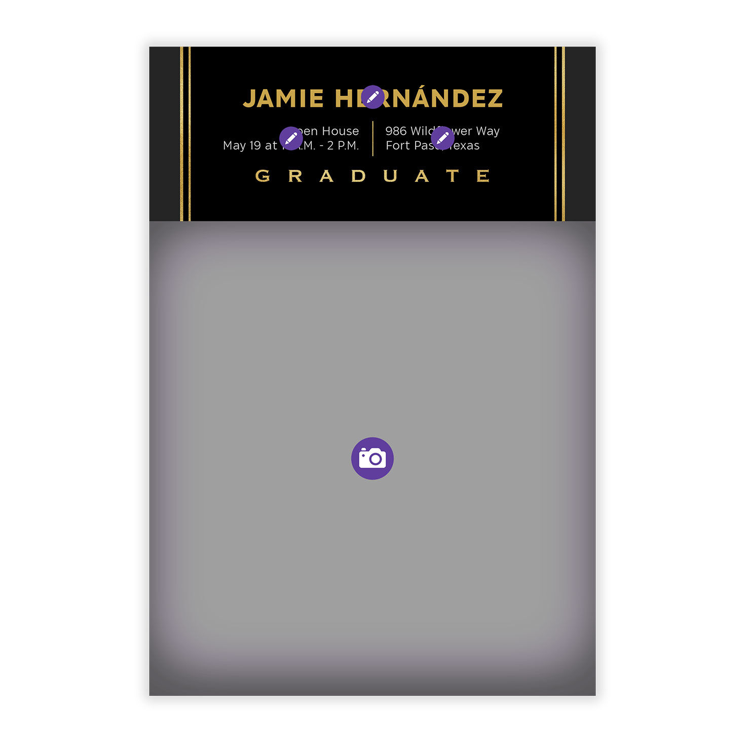 Modern Black Block Graduation Invitation - Invitations | Hallmark
