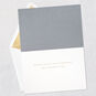 Gold Flowers on Gray Signature Wedding Card Open card with envelope image number 3