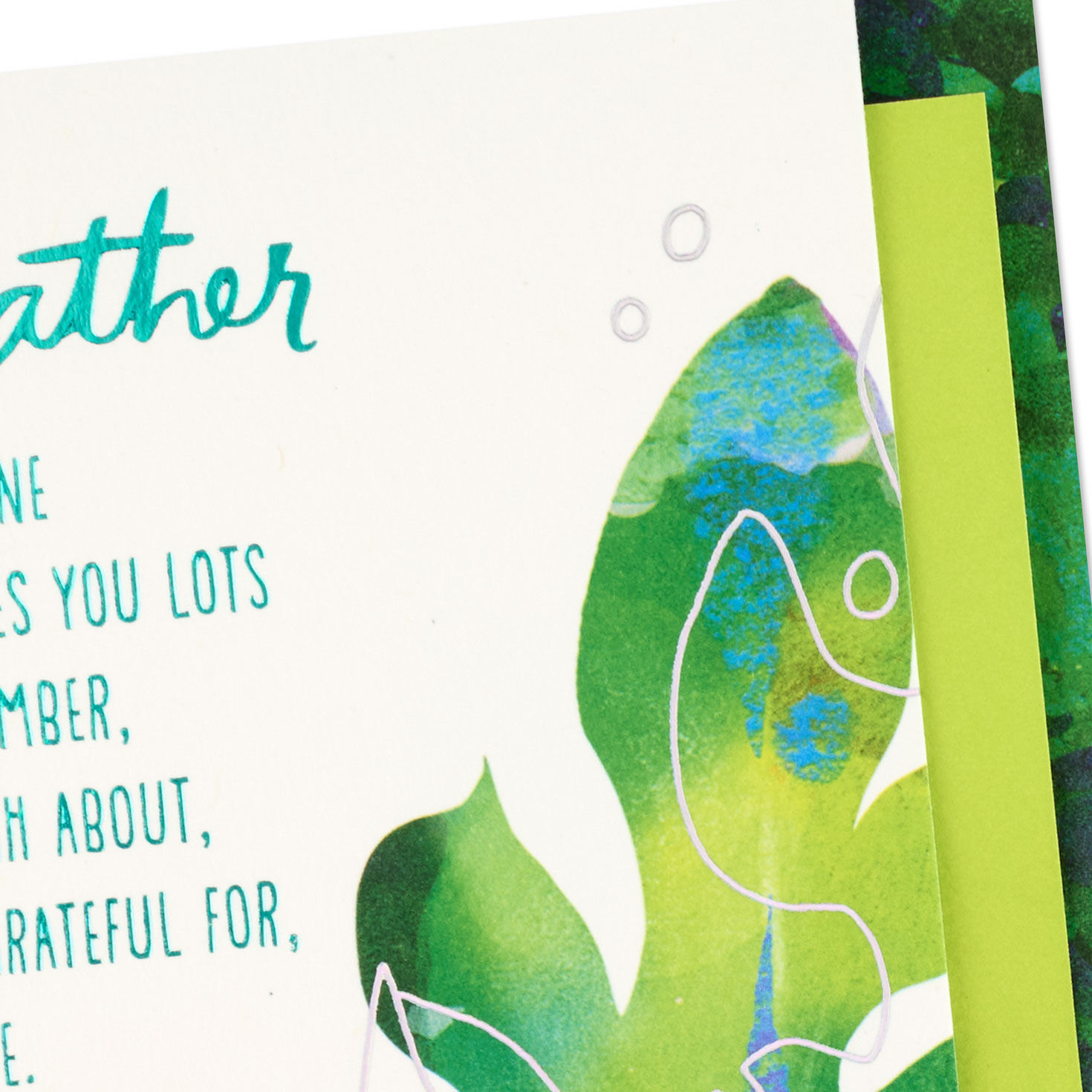 Watercolor Leaf Happy Father's Day Card Card Cover Detail image number 4