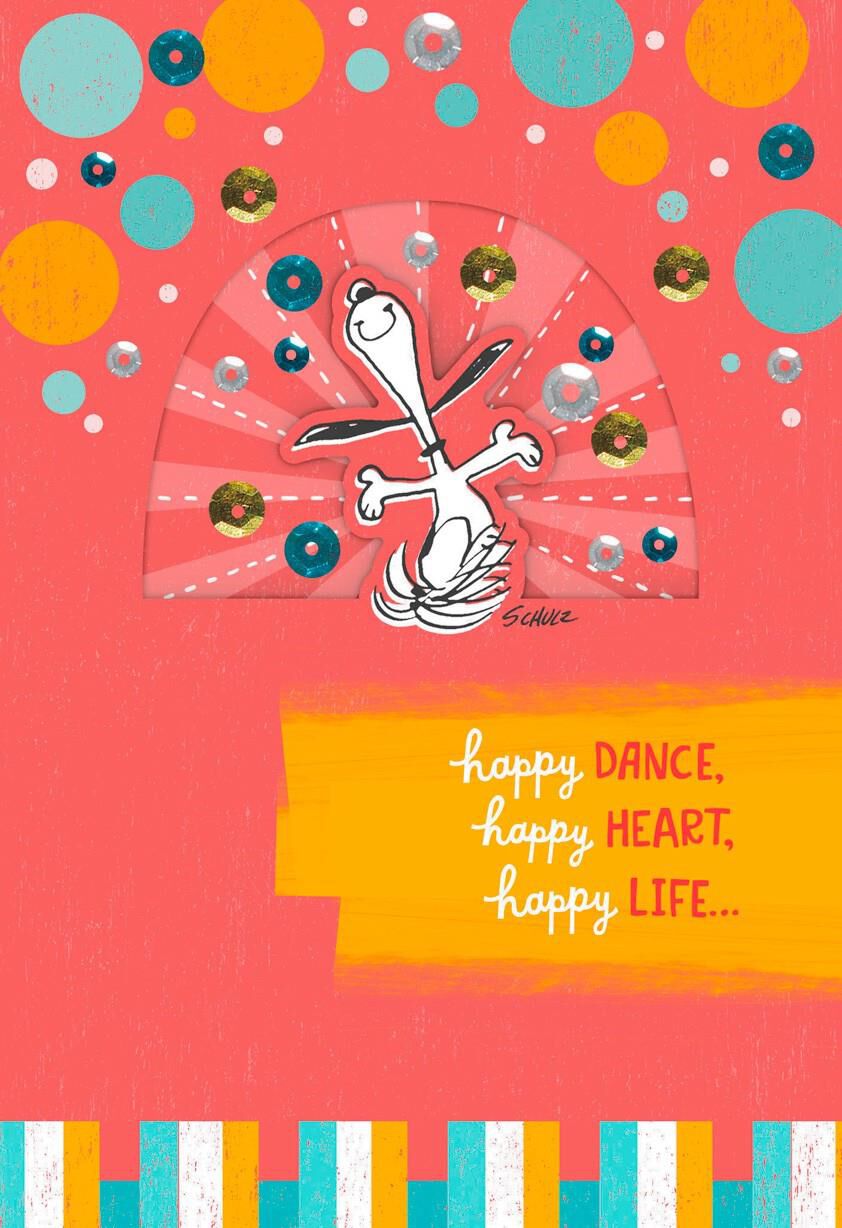 Snoopy Happy Dance Birthday Card
