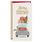 Presents Dog in Car Christmas Money Holder Card Card Front image number 1