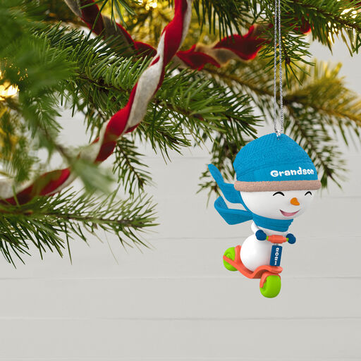 Grandson Snowman 2021 Ornament, 