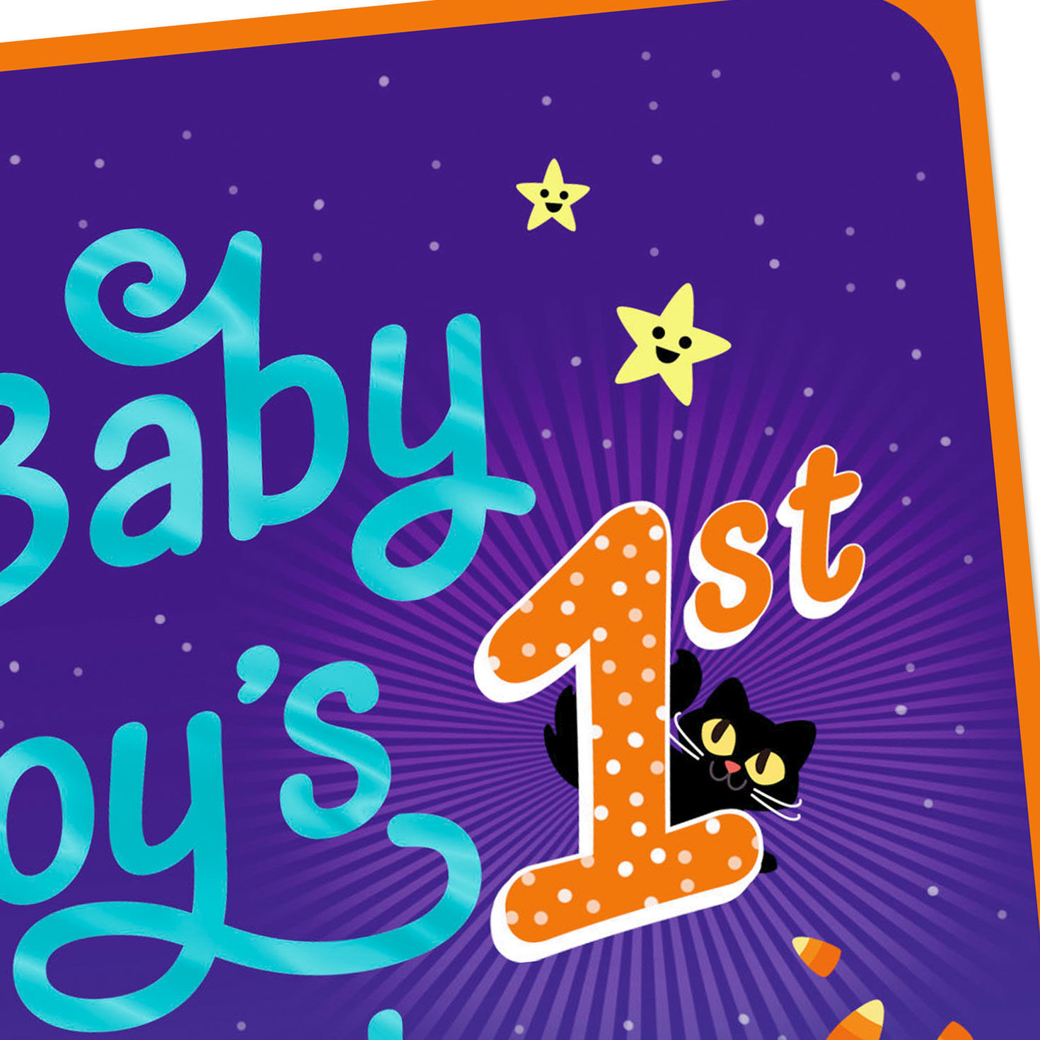 Starry Sky Baby Boy First Halloween Card Card Front Detail image number 4