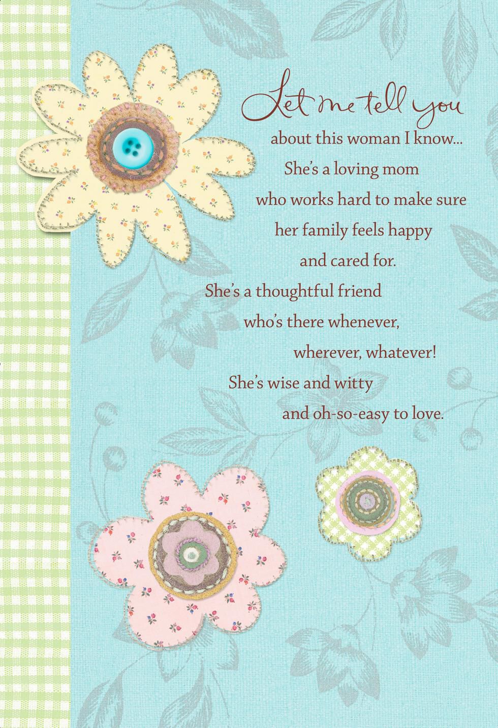 Patchwork Flowers Mother's Day Card