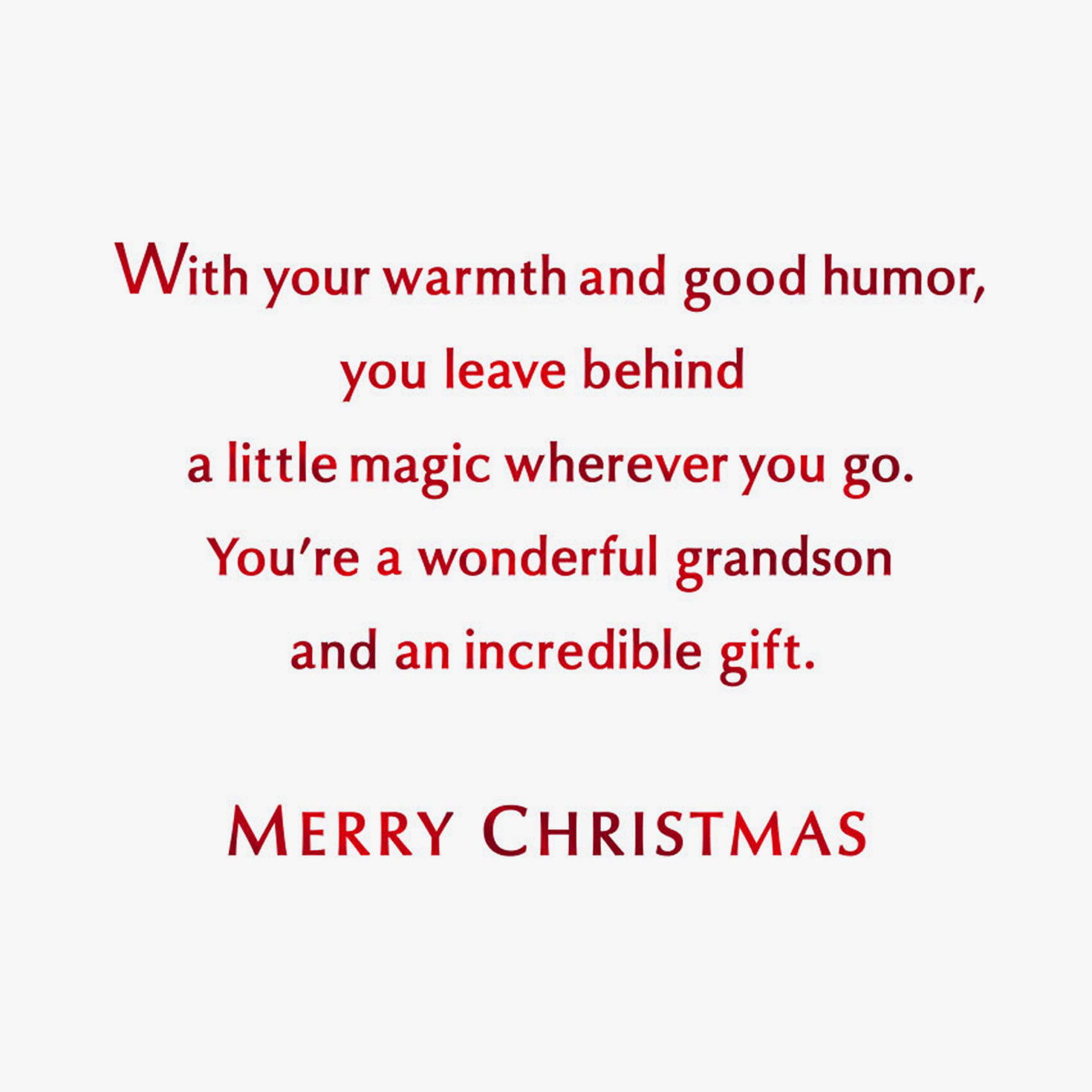 You're a Wonderful Grandson Christmas Card, , large image number 2