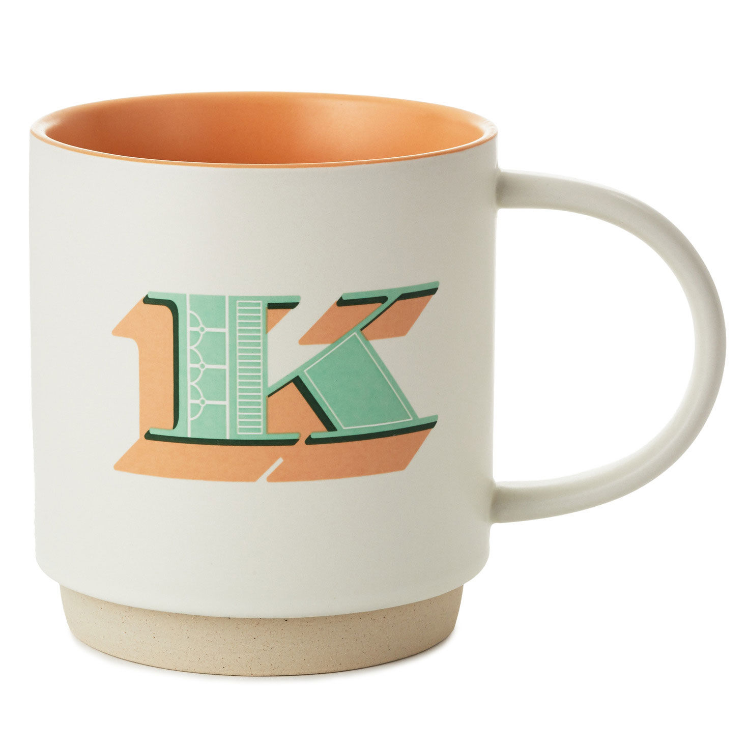 Initial Monogram 16 oz. Mug, K - Mugs & Teacups - Hallmark